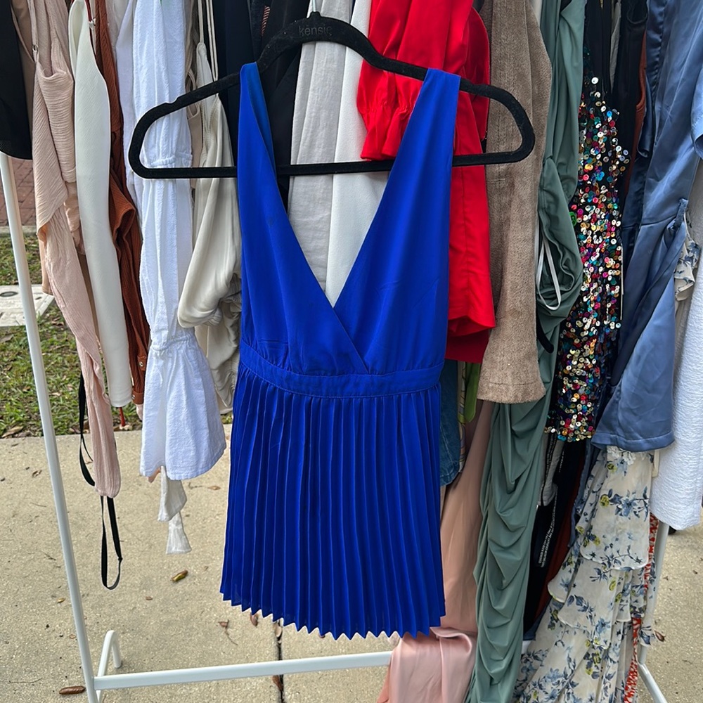 Blue superdown mini dress XS